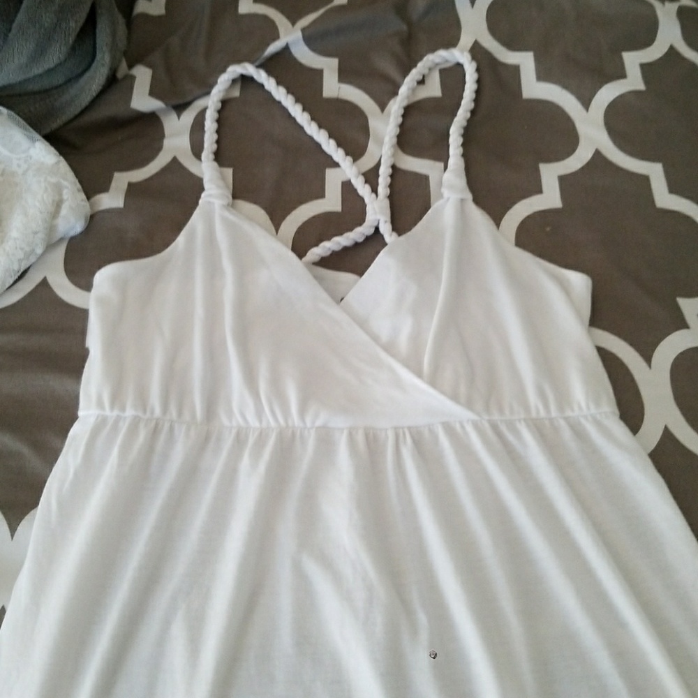 My Dr criss cross back white tank